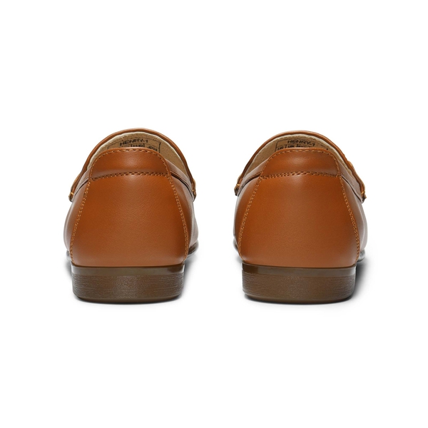 Men's PU Leather Metallic Horsebit Loafers - TAN - 5